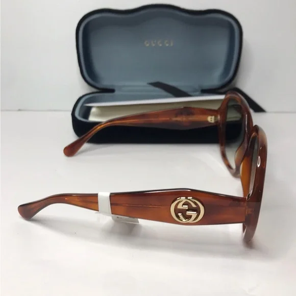 Gucci GG0796S Sunglasses Women Havana Geometric 56mm New 100% Authentic Gucci GG0796S Sunglasses Women Havana Geometric 56mm New 100  main image 2